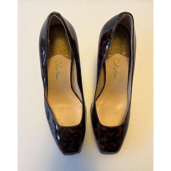 Cole Haan Brown Tortoise Shell Patent Leather Pumps Heels, Size 6 (US) - Picture 3 of 11
